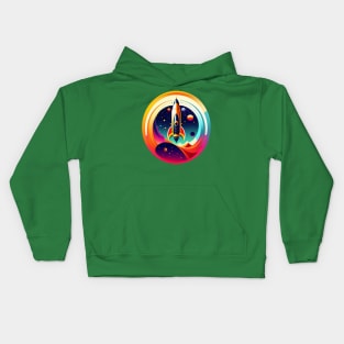 Award-winning Space Exploration Rocket Logo Kids Hoodie